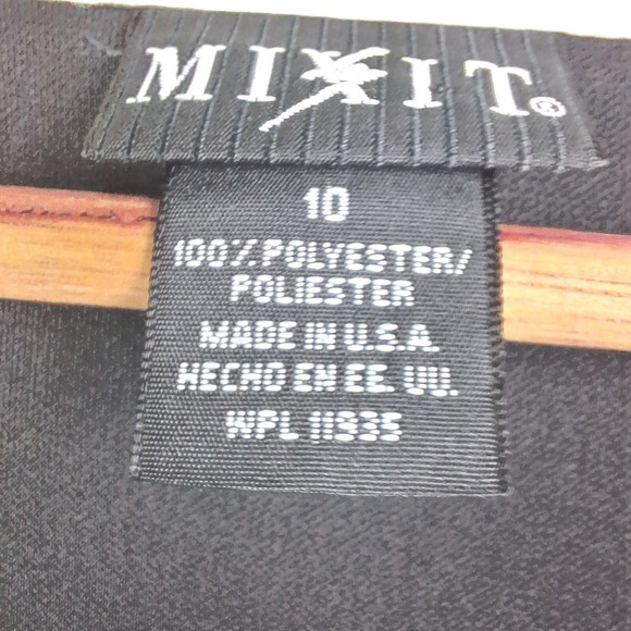 Mixit Dress Womens 10 Medium Black Fit Flare Tulip Hem Flirty USA Made Y2K - Picture 3 of 7